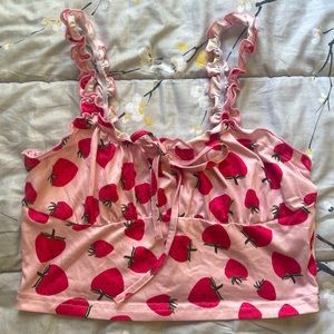 Strawberry crop top
